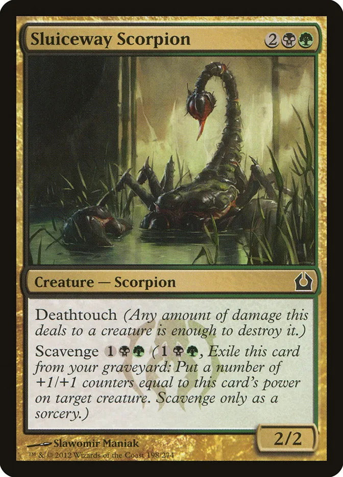 2012 Return to Ravnica Sluiceway Scorpion #198 common card image