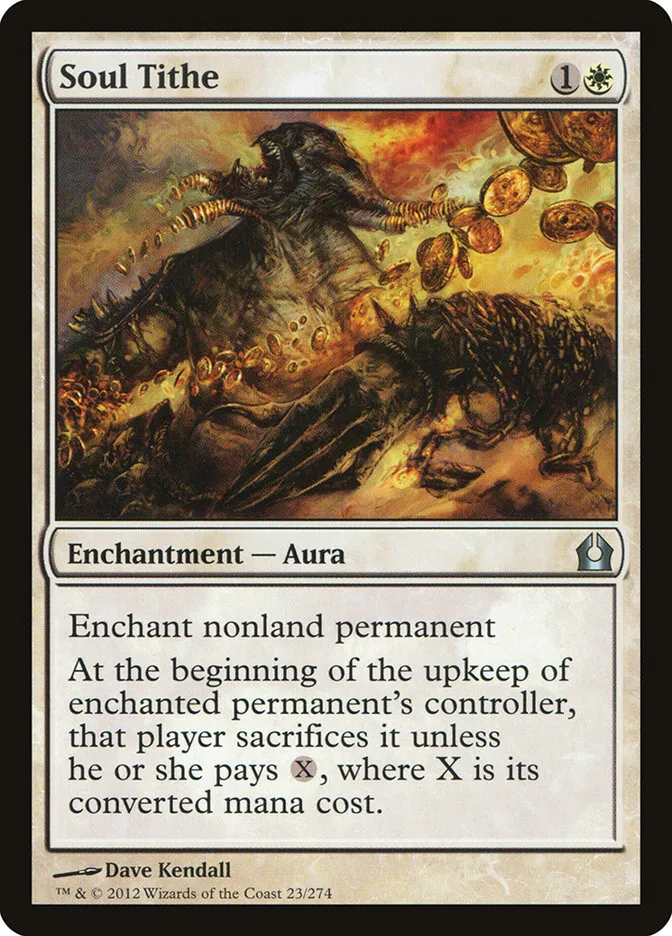 2012 Return to Ravnica Soul Tithe uncommon #23 uncommon card image