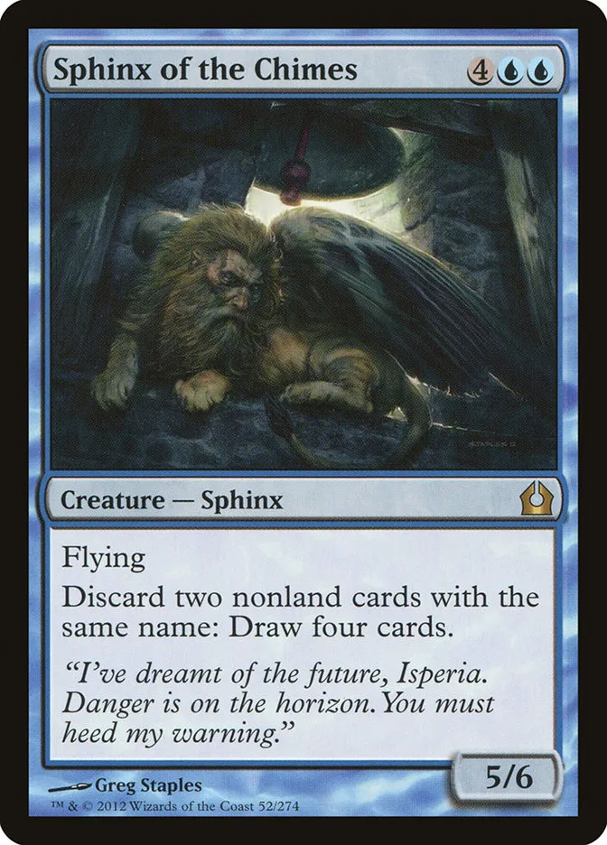 2012 Return to Ravnica Sphinx of the Chimes [Foil] rare #52 rare card image