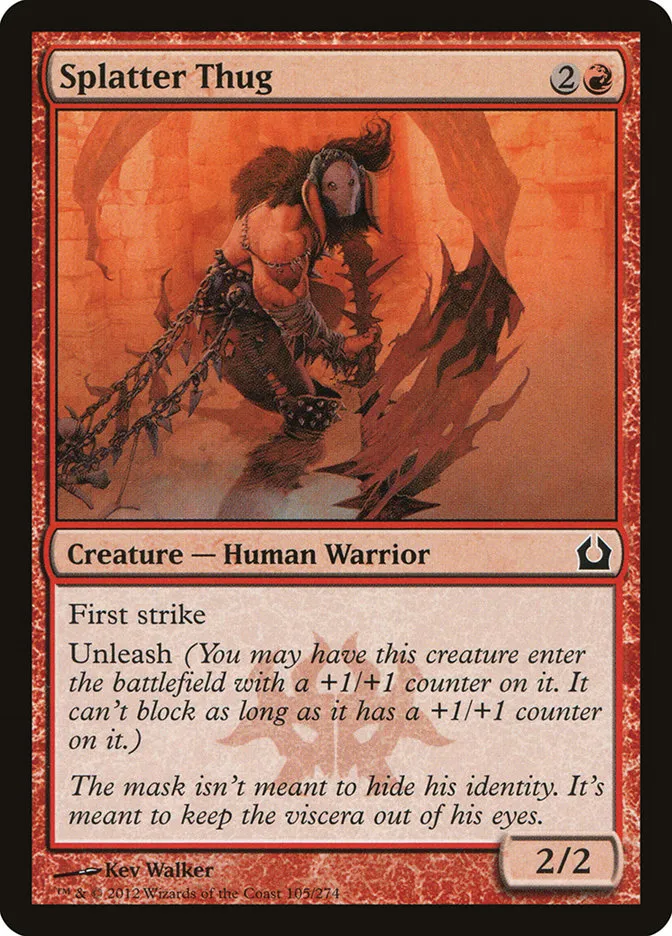 2012 Return to Ravnica Splatter Thug common #105 common card image