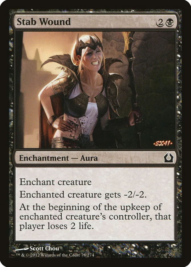 2012 Return to Ravnica Stab Wound common #78 common card image