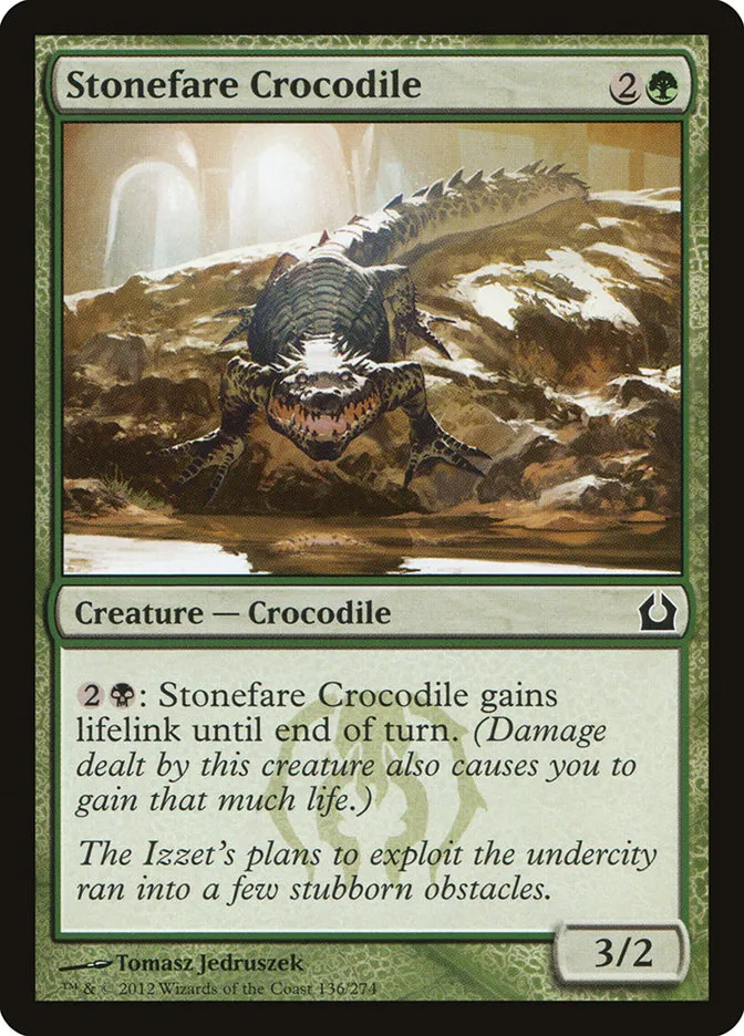 2012 Return to Ravnica Stonefare Crocodile common #136 common card image
