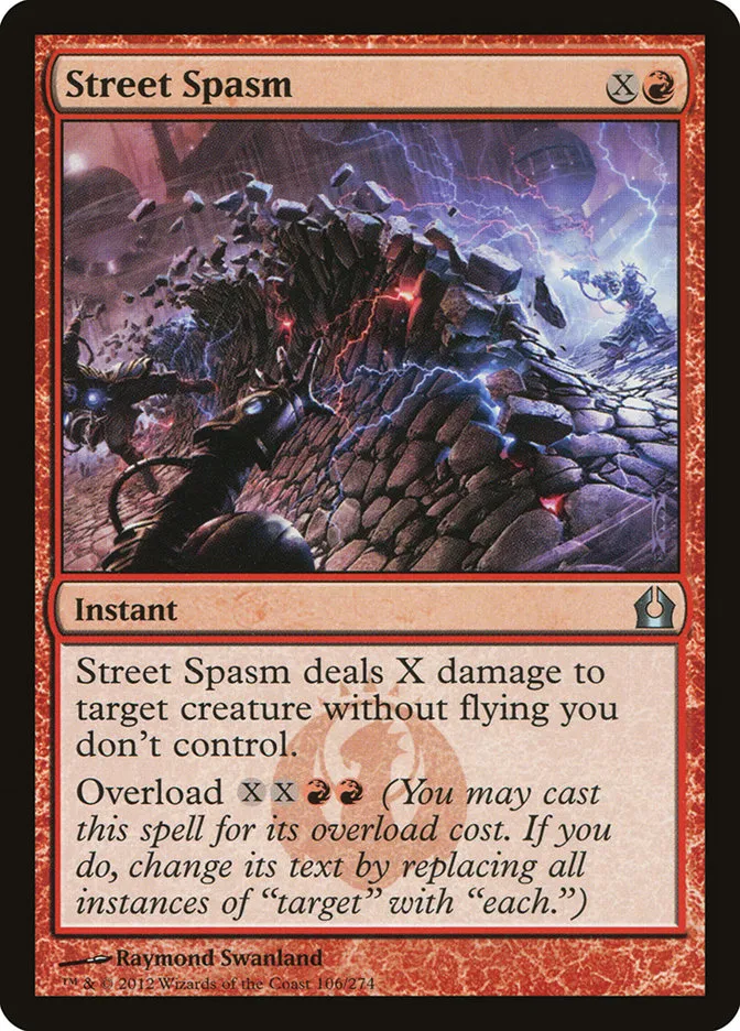 2012 Return to Ravnica Street Spasm #106 uncommon card image