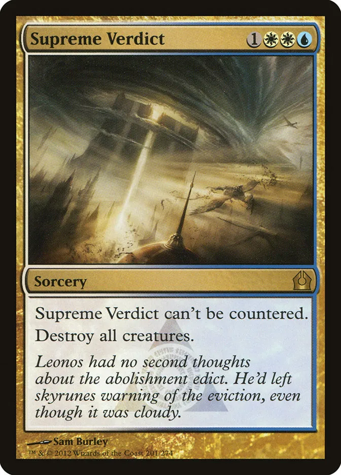 2012 Return to Ravnica Supreme Verdict #201 rare card image