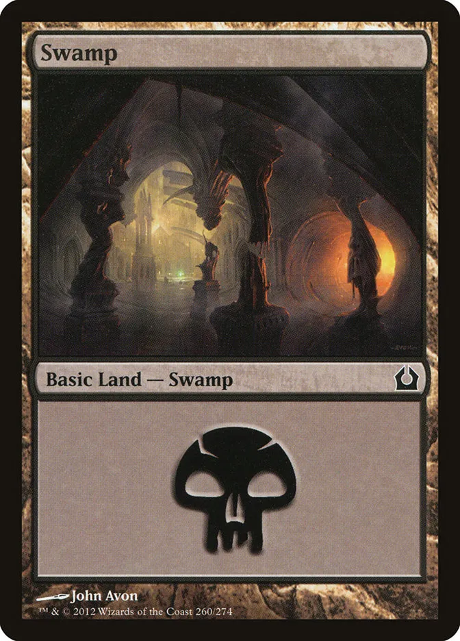 2012 Return to Ravnica Swamp common #260 common card image