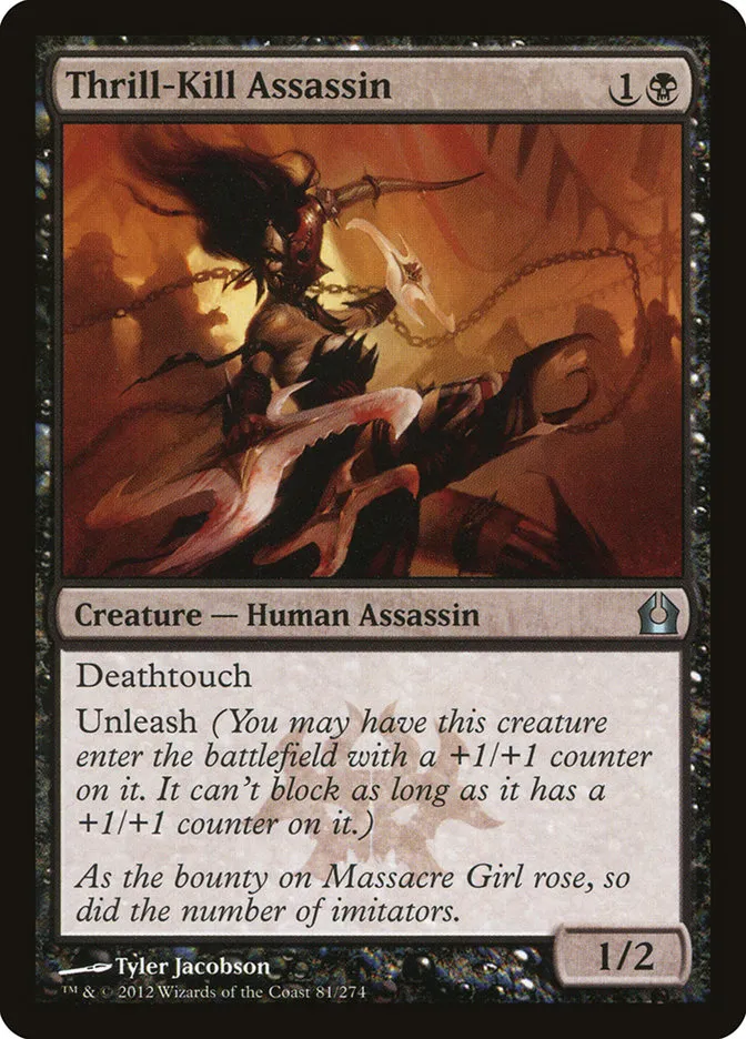 2012 Return to Ravnica Thrill-Kill Assassin uncommon #81 uncommon card image