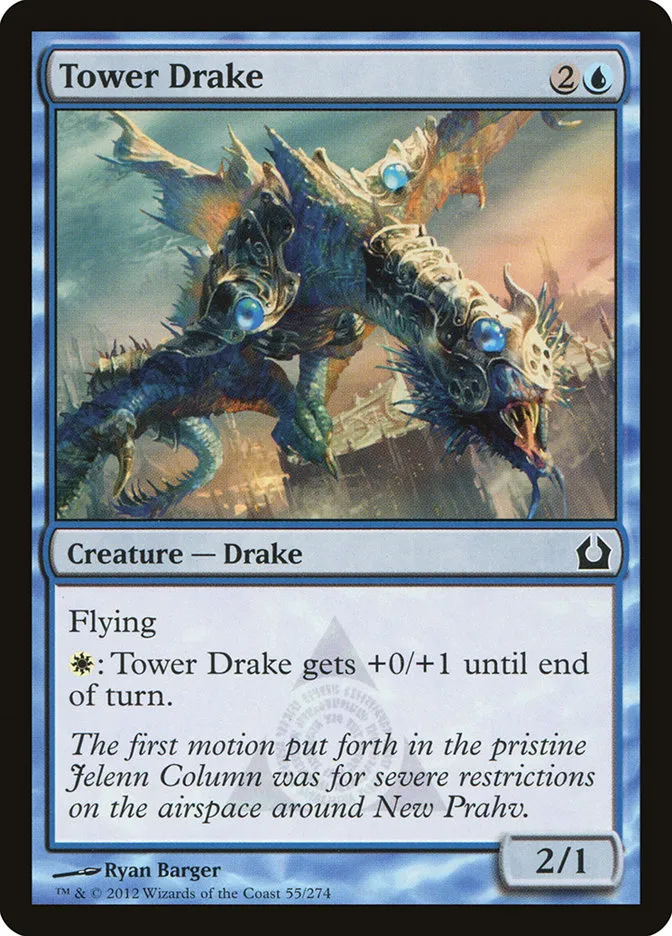 2012 Return to Ravnica Tower Drake common #55 common card image