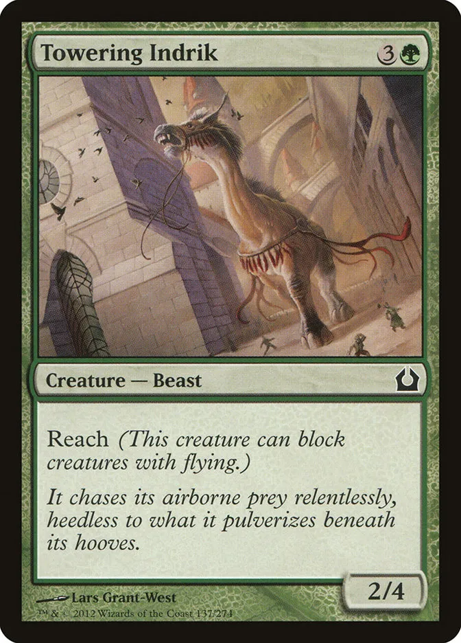 2012 Return to Ravnica Towering Indrik common #137 common card image