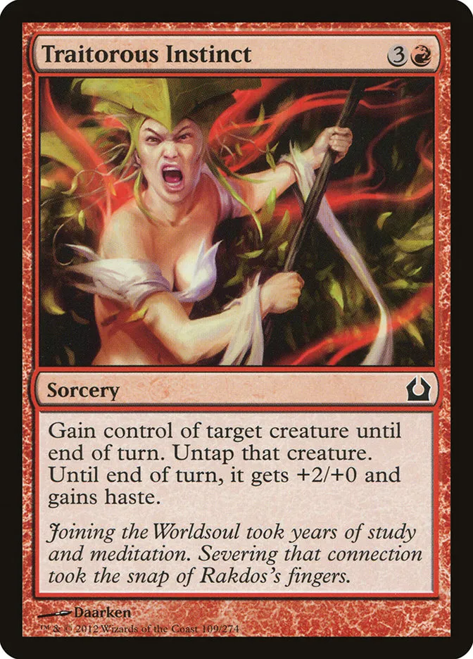 2012 Return to Ravnica Traitorous Instinct #109 common card image
