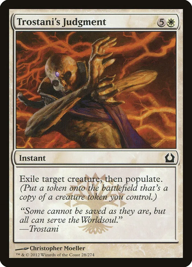 2012 Return to Ravnica Trostani's Judgment common #28 common card image