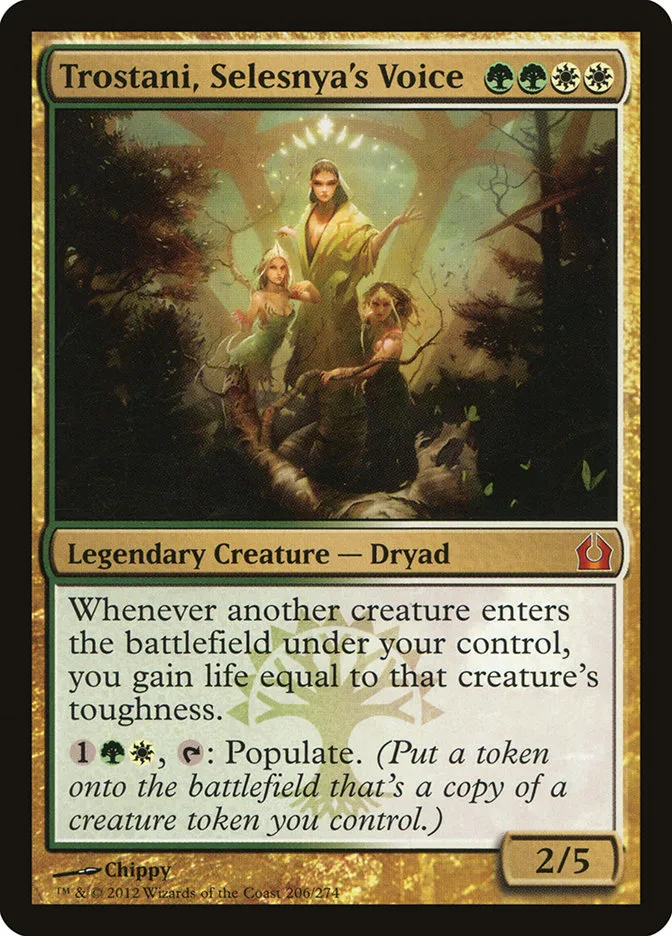 2012 Return to Ravnica Trostani, Selesnya's Voice mythic #206 mythic card image