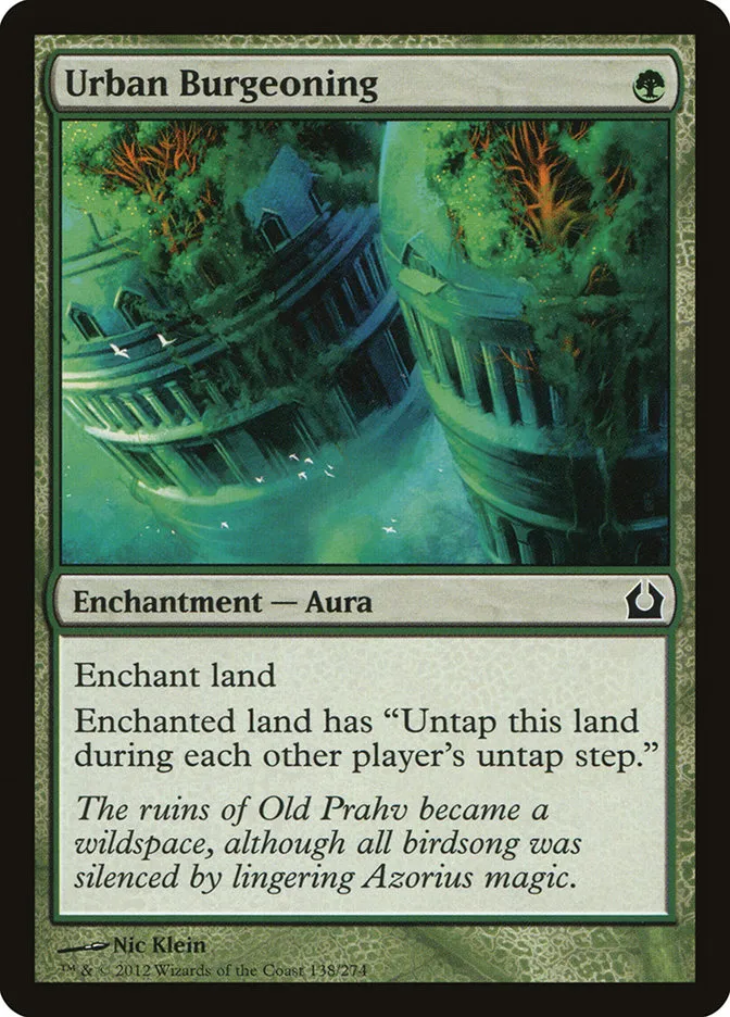 2012 Return to Ravnica Urban Burgeoning #138 common card image