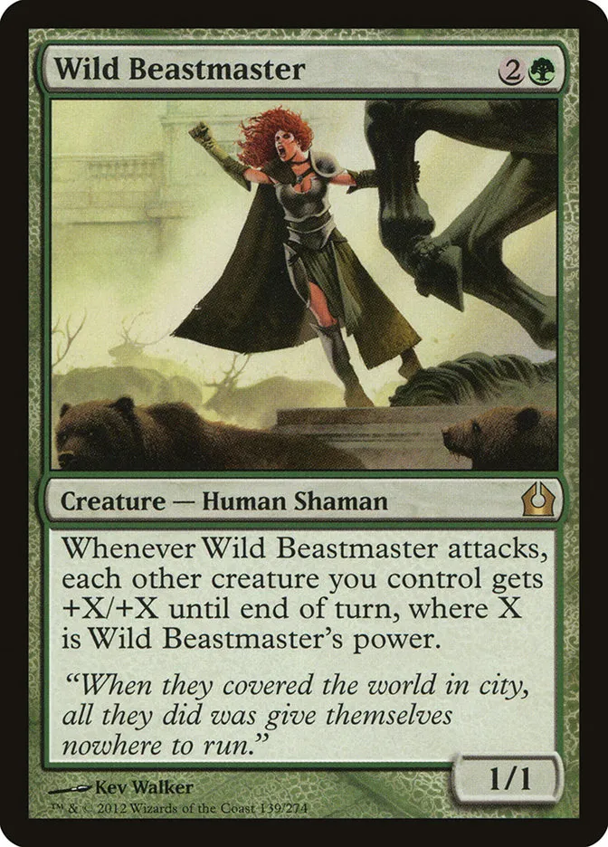 2012 Return to Ravnica Wild Beastmaster #139 rare card image