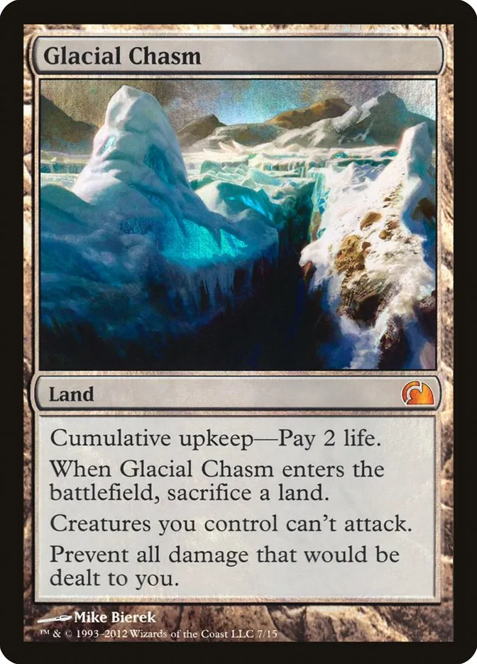 2012 From the Vault: Realms Glacial Chasm mythic #7 mythic card image