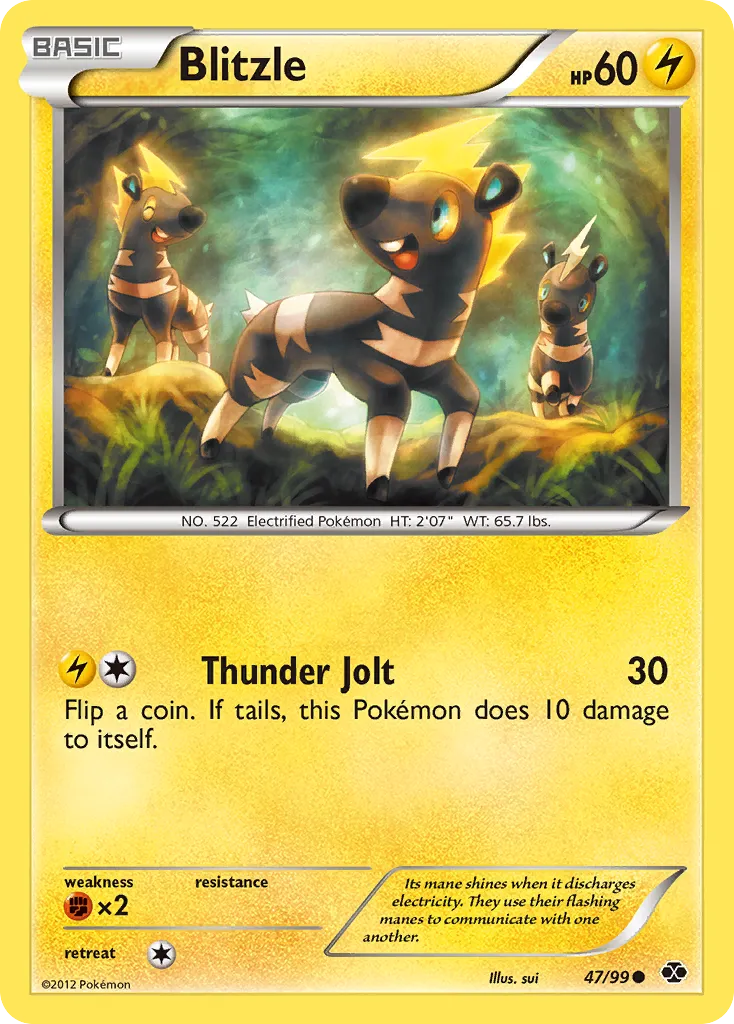 2012 Next Destinies Blitzle Common #47/99 Common card image