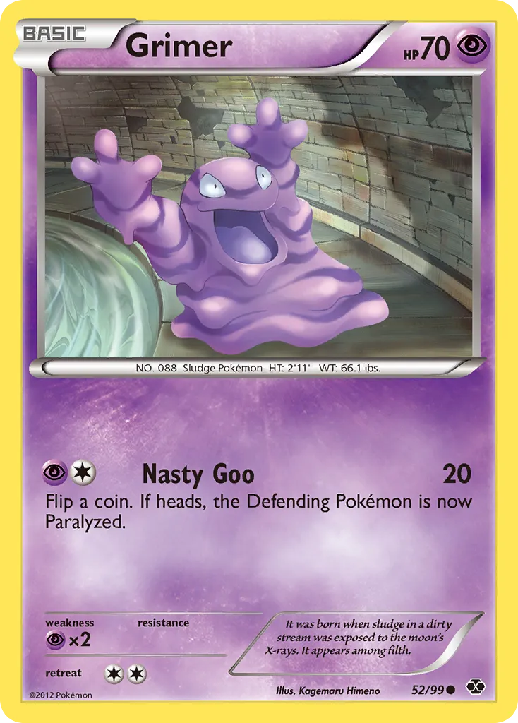 2012 Next Destinies Grimer Common #52/99 Common card image