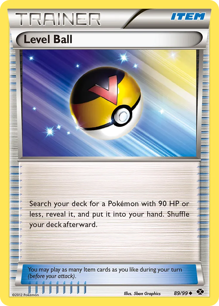 2012 Next Destinies Level Ball Uncommon #89/99 Uncommon card image