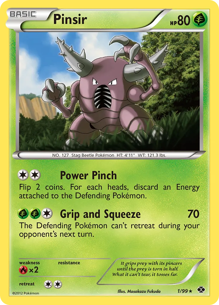 2012 Next Destinies Pinsir Rare #01/99 Rare card image