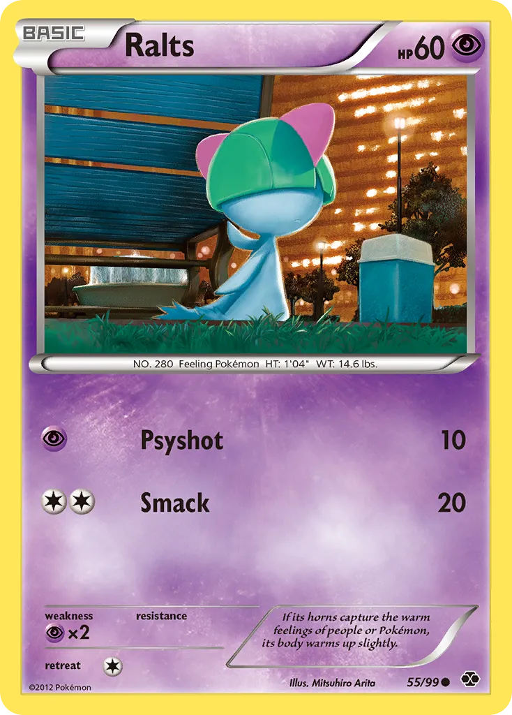 2012 Next Destinies Ralts Common #55/99 Common card image