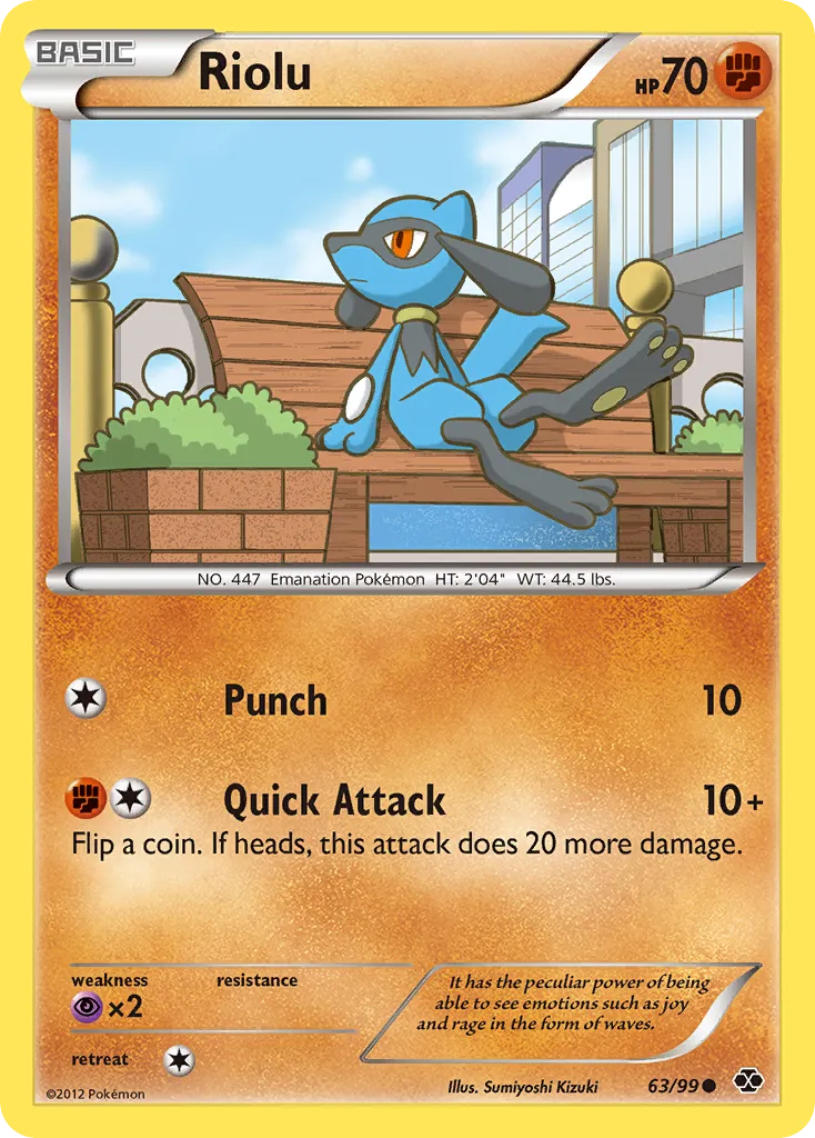 2012 Next Destinies Riolu #63/99 Common card image