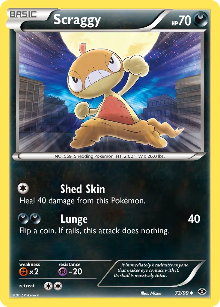 2012 Next Destinies Scraggy Uncommon #73/99 Uncommon card image