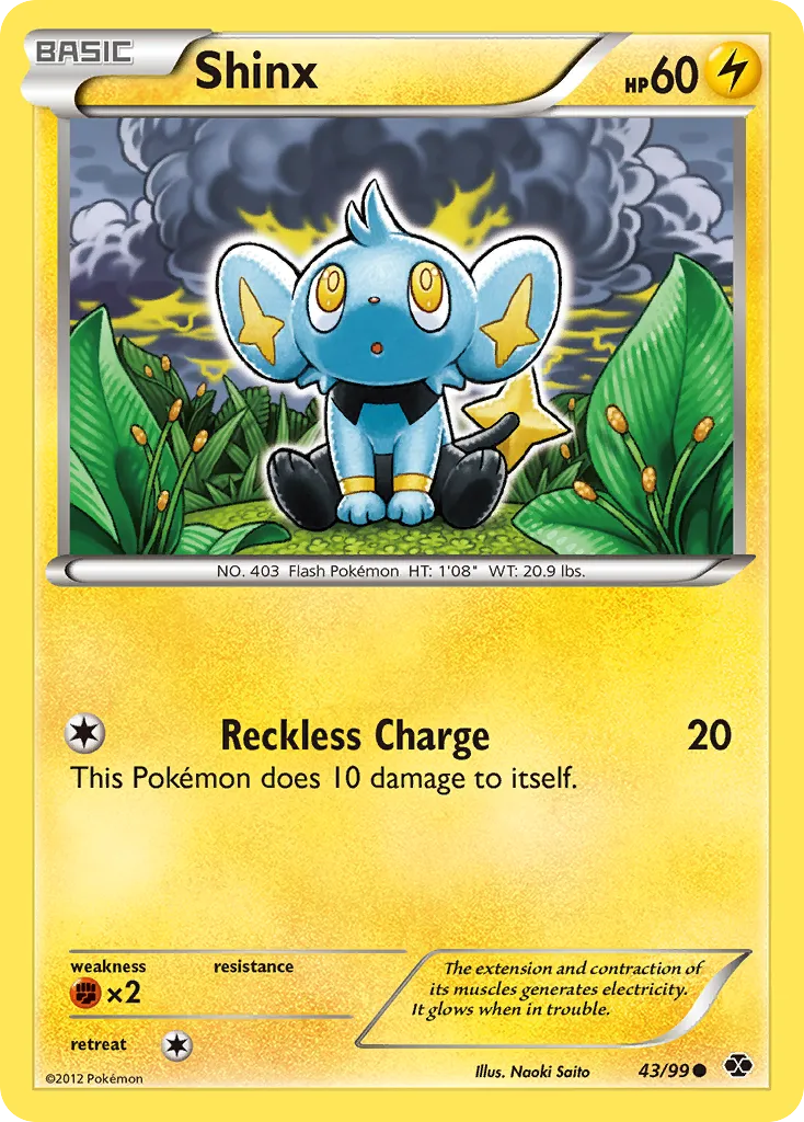 2012 Next Destinies Shinx #43/99 Common card image