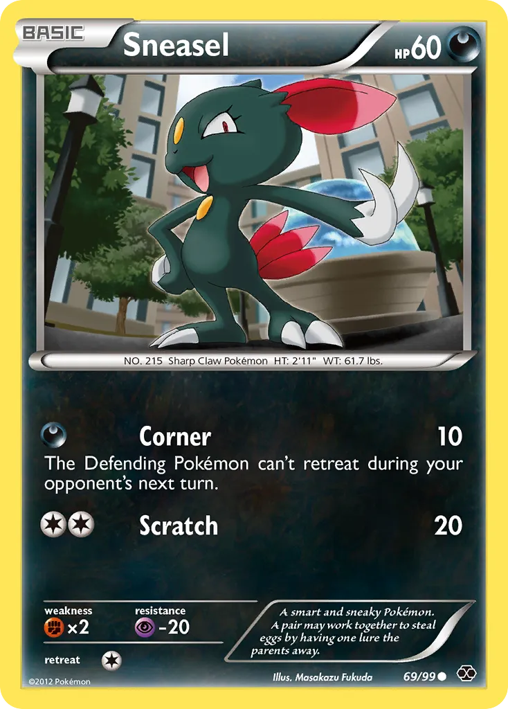 2012 Next Destinies Sneasel Common #69/99 Common card image