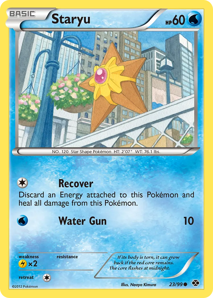 2012 Next Destinies Staryu Common #23/99 Common card image