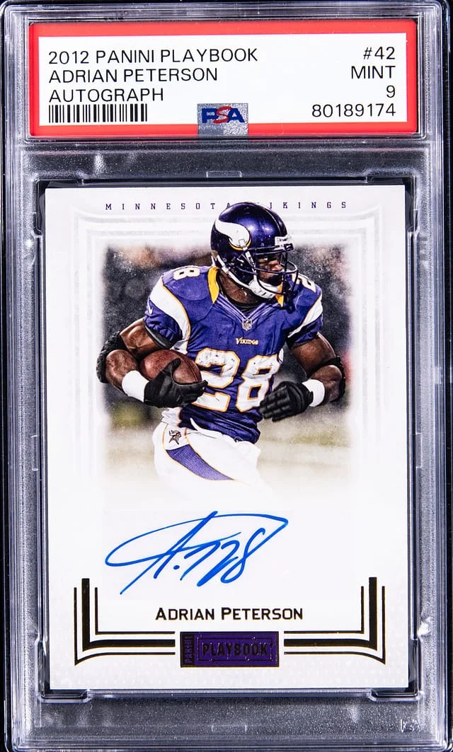 2012 Panini Adrian Peterson Playbook Autograph #42 card image