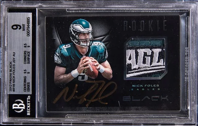 2012 Panini Black Nick Foles Patch Autograph #18 card image