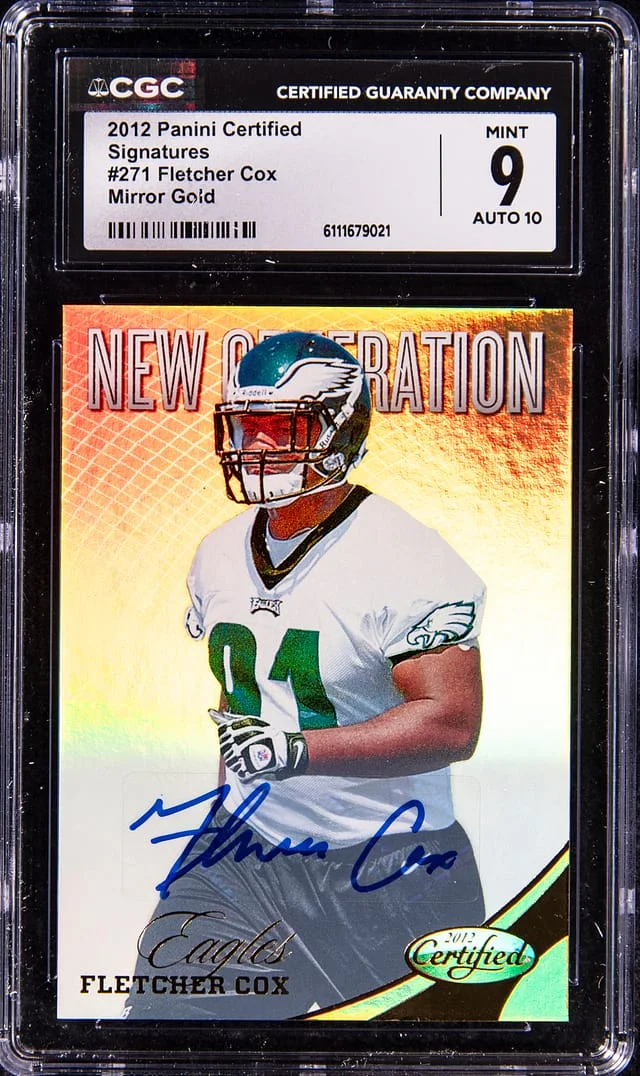 2012 Panini Certified Fletcher Cox Signatures Mirror Gold #271 card image