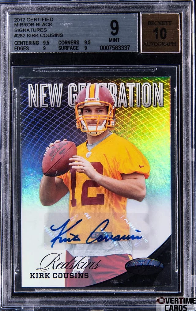 2012 Panini Certified Kirk Cousins Signatures Mirror Black #282 card image