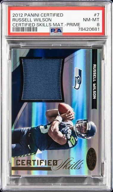 2012 Panini Certified Russell Wilson Skills Materials Prime #7 card image