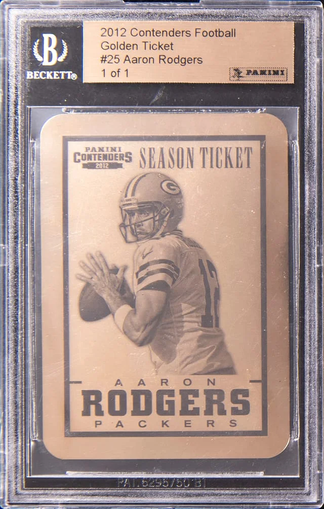 2012 Panini Contenders Football Aaron Rodgers Golden Ticket #25 card image