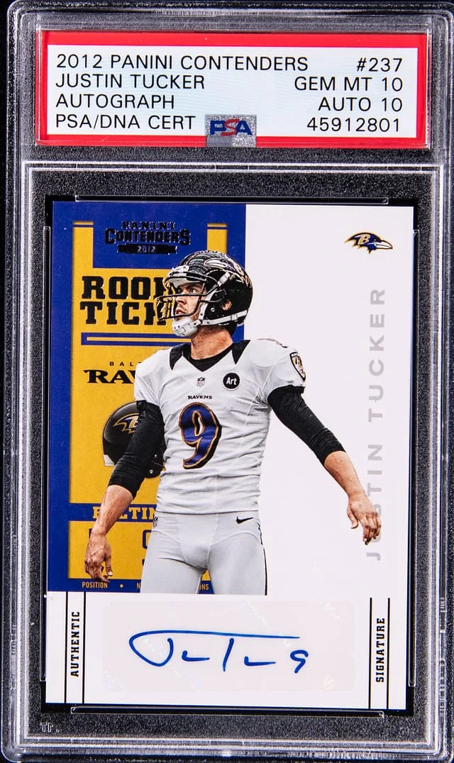 2012 Panini Contenders Justin Tucker Autograph #237 card image