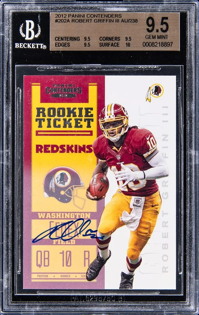 2012 Panini Contenders Robert Griffin III Ticket Autograph #202 card image
