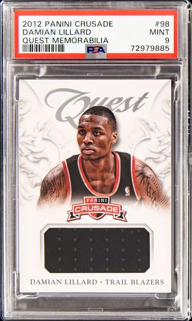 2012 Panini Damian Lillard Crusade Quest Memorabilia #98 card image