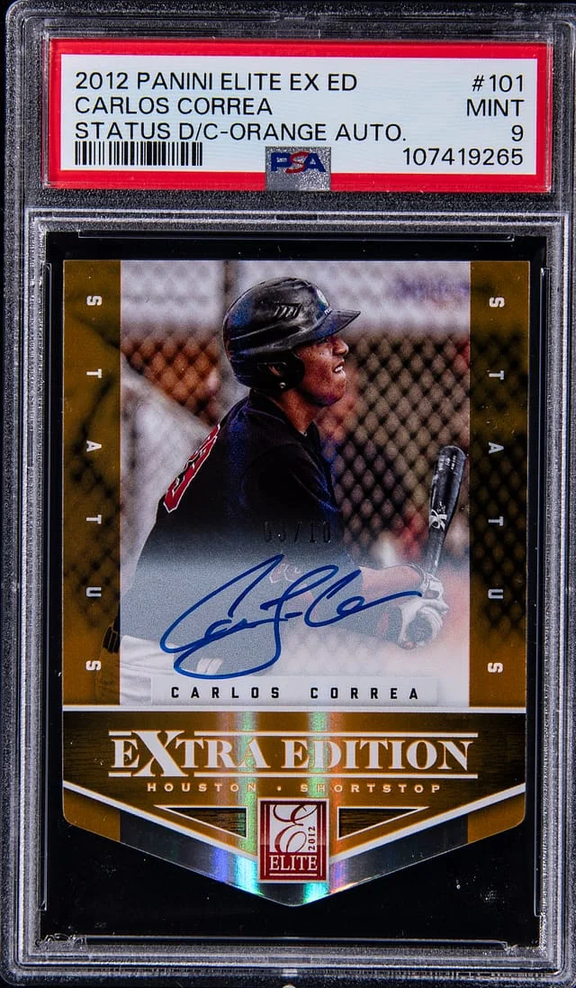 2012 Panini Donruss Elite Extra Edition Carlos Correa Aspirations Die-Cut Autograph #101 card image