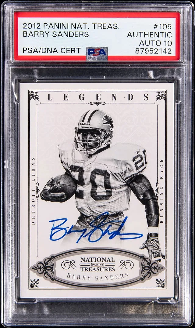 2012 Panini National Treasures Barry Sanders #105 card image