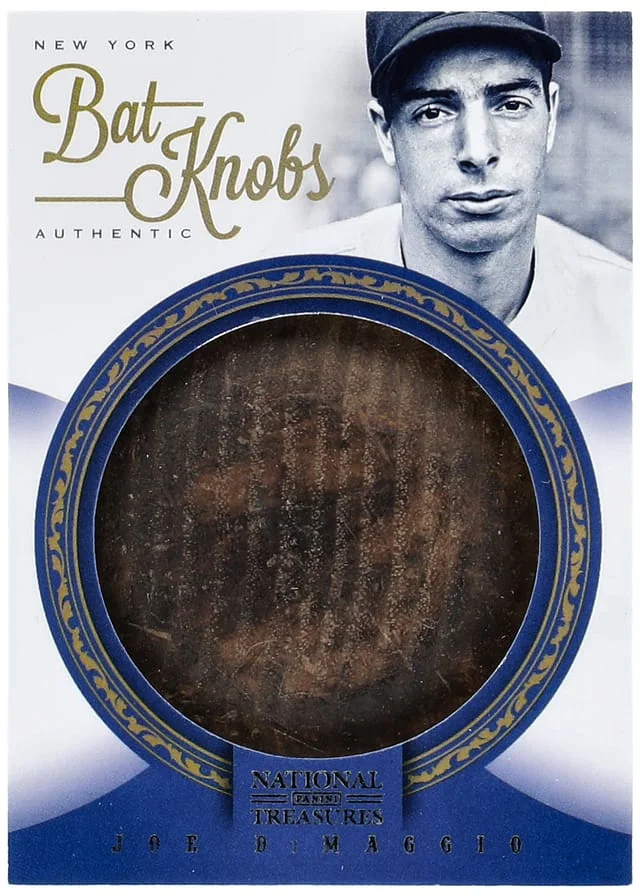 2012 Panini National Treasures Joe DiMaggio Game-Used Bat Knobs #25 card image