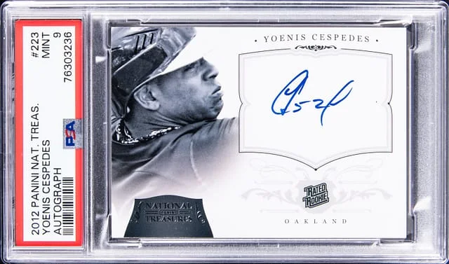 2012 Panini National Treasures Yoenis Cespedes Autograph #223 card image
