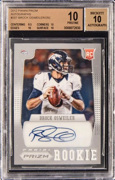 2012 Panini Prizm Brock Osweiler Autograph #207 card image