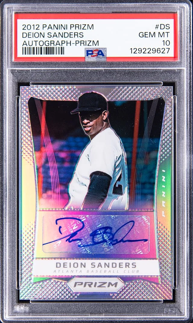 2012 Panini Prizm Deion Sanders Autograph Prizm #DS card image