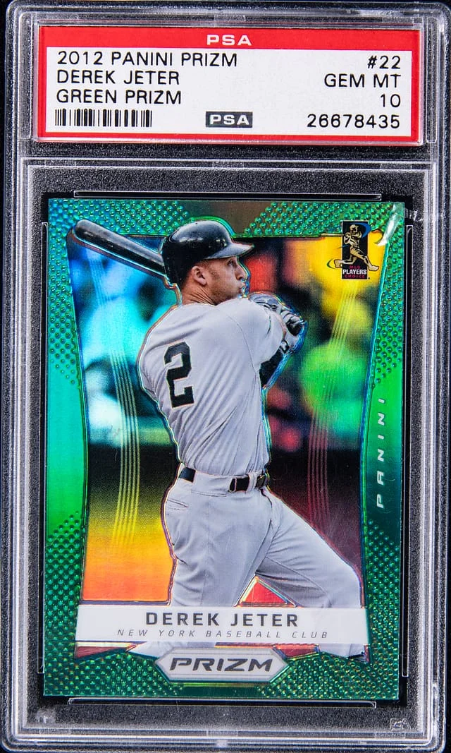 2012 Panini Prizm Derek Jeter Green Prizm #22 card image