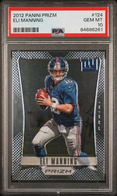 2012 Panini Prizm Eli Manning #124 card image
