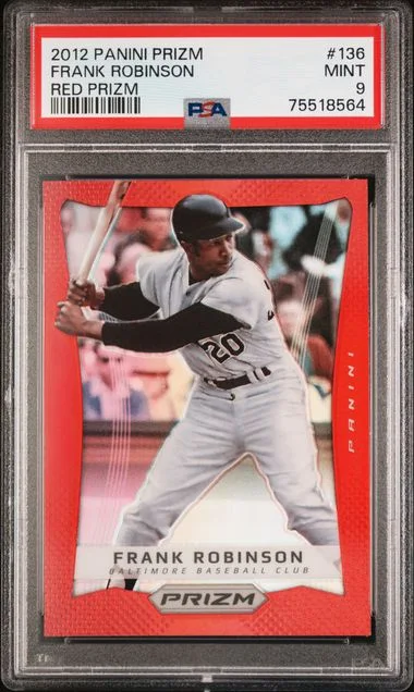 2012 Panini Prizm Frank Robinson Red Prizm #136 card image
