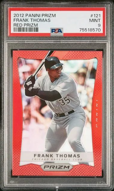 2012 Panini Prizm Frank Thomas Red Prizm #121 card image