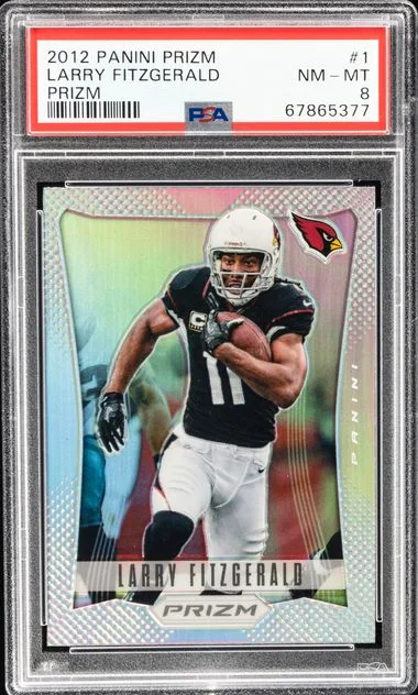 2012 Panini Prizm Larry Fitzgerald Silver Prizm #1 card image