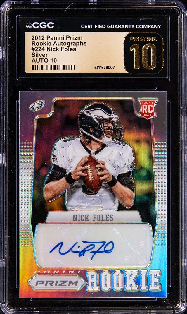 2012 Panini Prizm Nick Foles Autographs Silver #224 card image