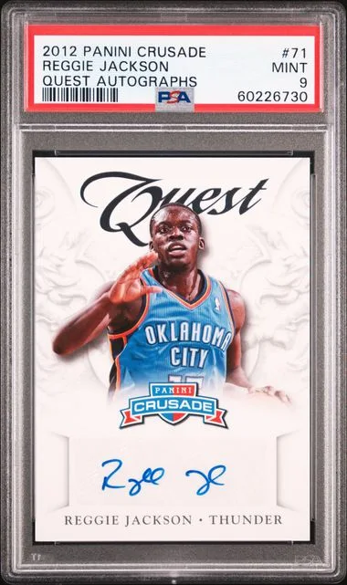 2012 Panini Reggie Jackson Crusade Quest Autographs #71 card image